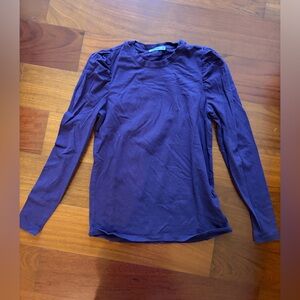 Marine Layer Deep Plum Crewneck Long Sleeve Tee